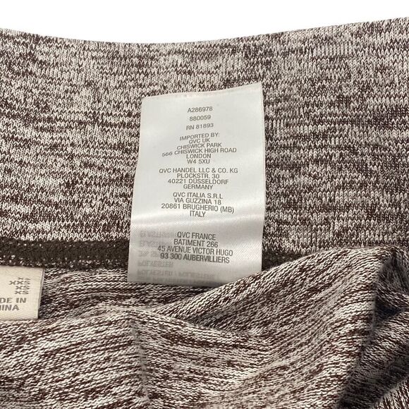 LOGO Lori Goldstein Cropped Knit Pants High Rise Wide Leg Stretch Comfy Size XXS - Picture 6 of 7